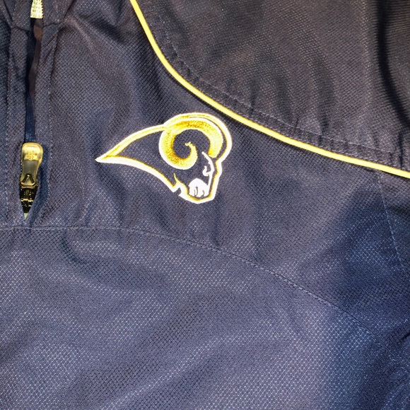 Authentic NFL Rams Reebok windbreaker pull-over - Picture 2 of 6